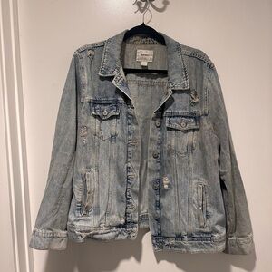 Old Navy Light Blue Distressed Jean Jacket